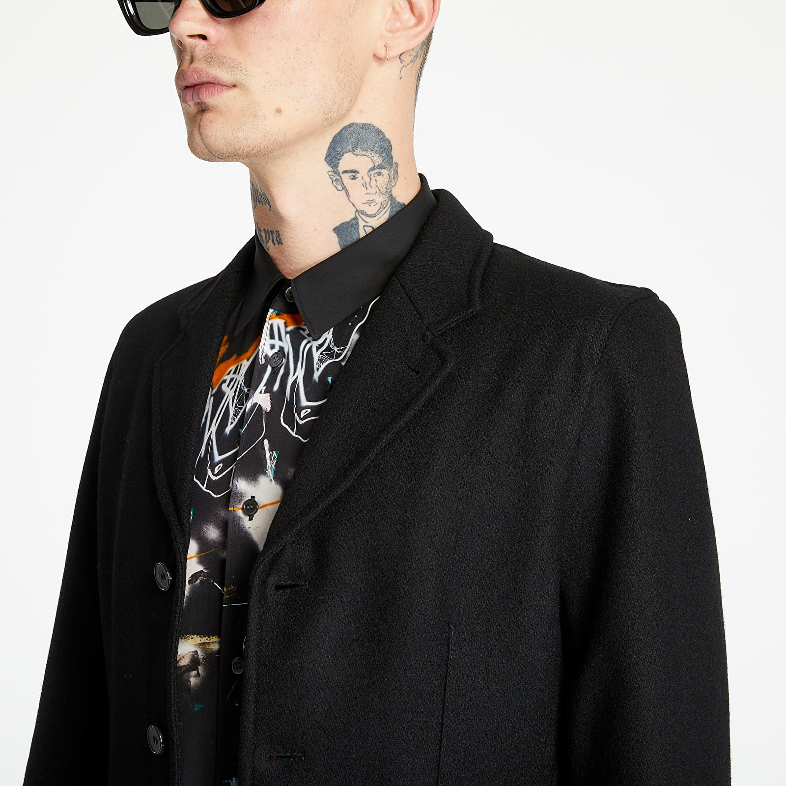 Kabáty COMME DES GARCONS SHIRT Work Stitch 3 Button Coat Black