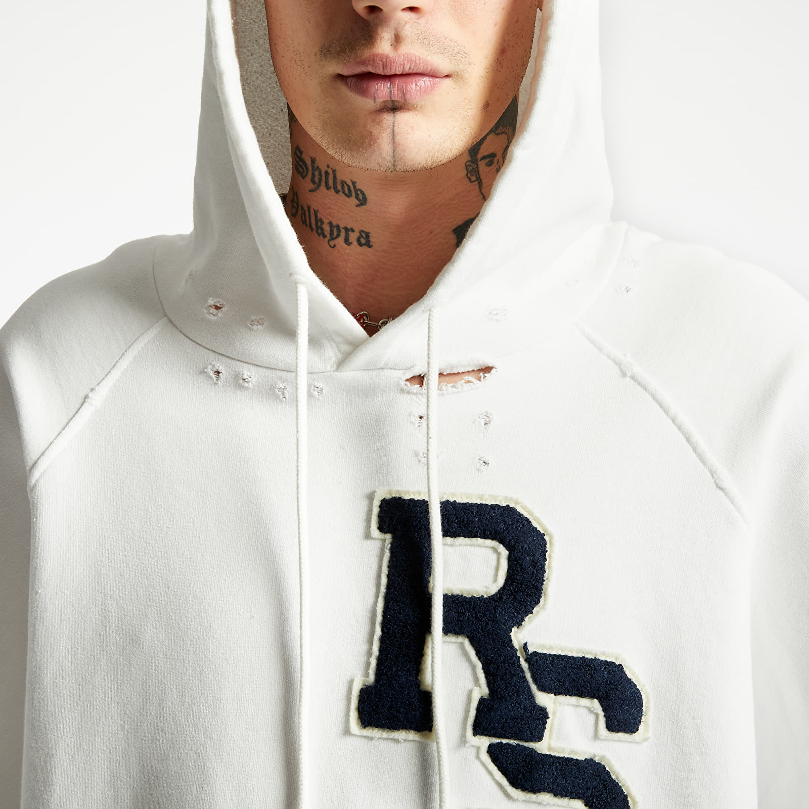 Dukserice RAF SIMONS Badge Hoodie White