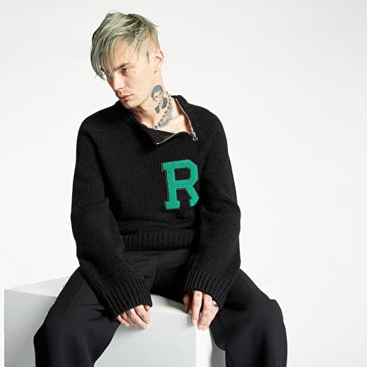 Sweaters RAF SIMONS Letter Badge Raglan Sweater Black | Footshop