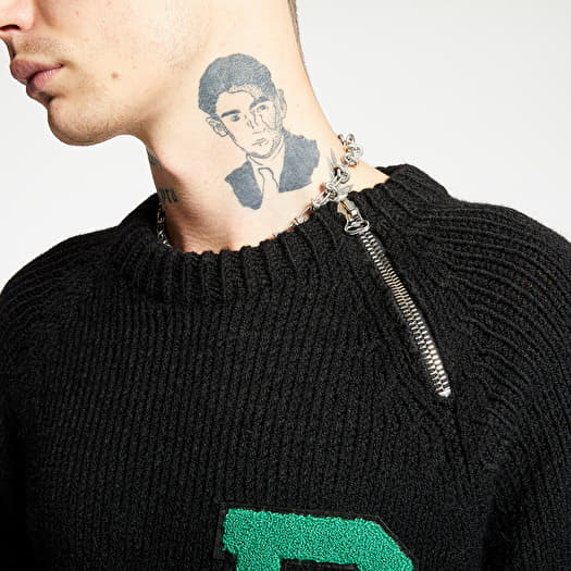 Sweaters RAF SIMONS Letter Badge Raglan Sweater Black | Footshop