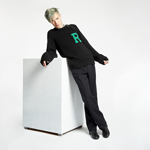 Sweaters RAF SIMONS Letter Badge Raglan Sweater Black | Footshop