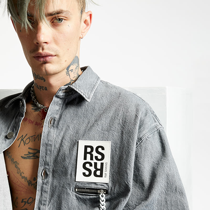 RAF SIMONS Big Fit Denim Shirt Grey | Footshop