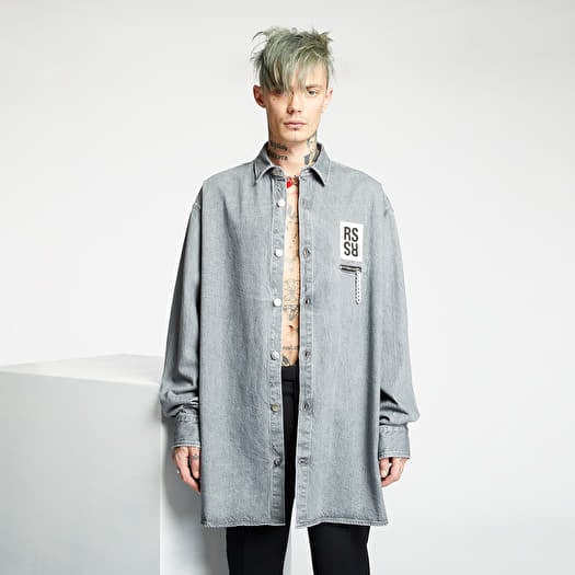 Shirts RAF SIMONS Big Fit Denim Shirt Grey | Footshop