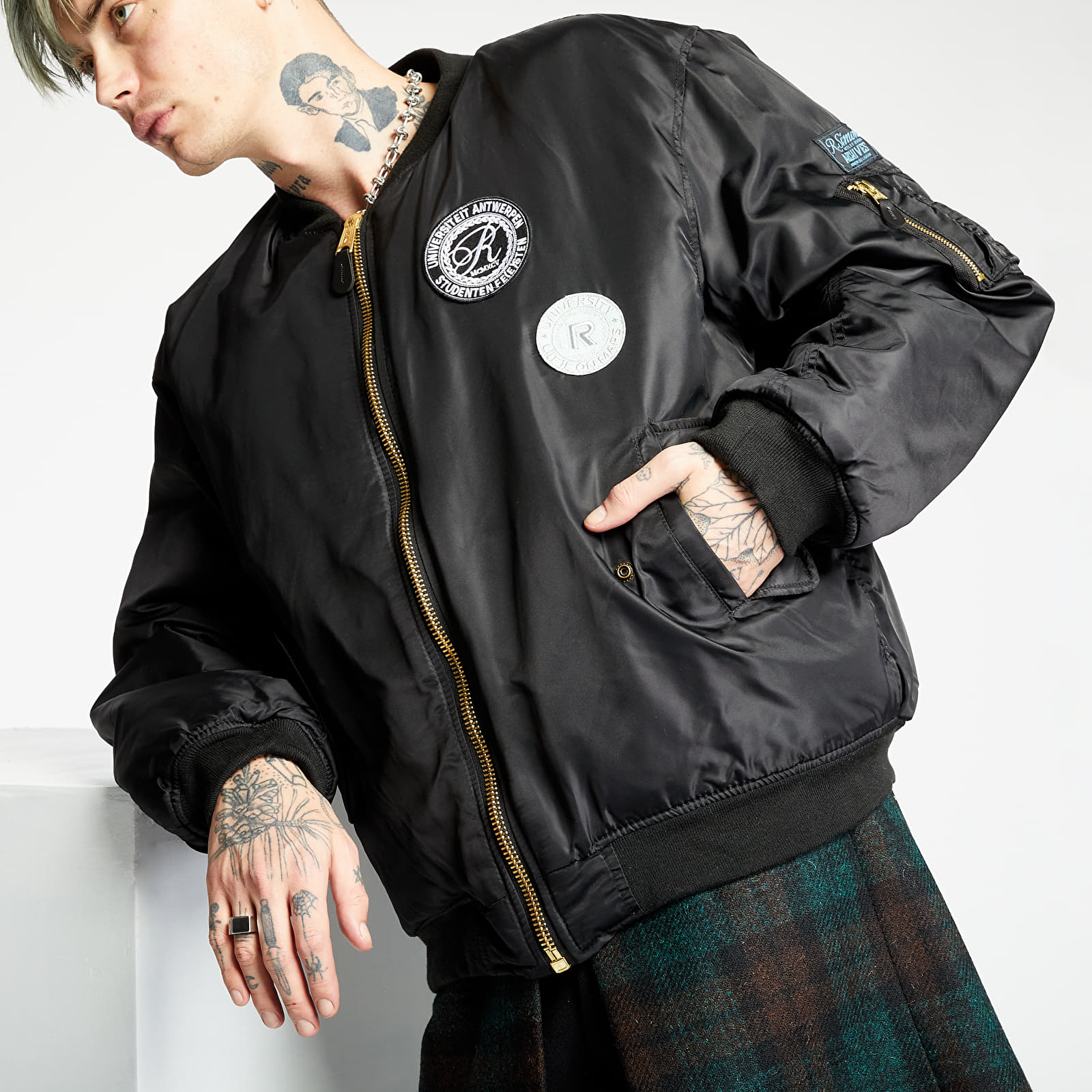 Jackets RAF SIMONS Bomber With Wool Elongation Black Footshop