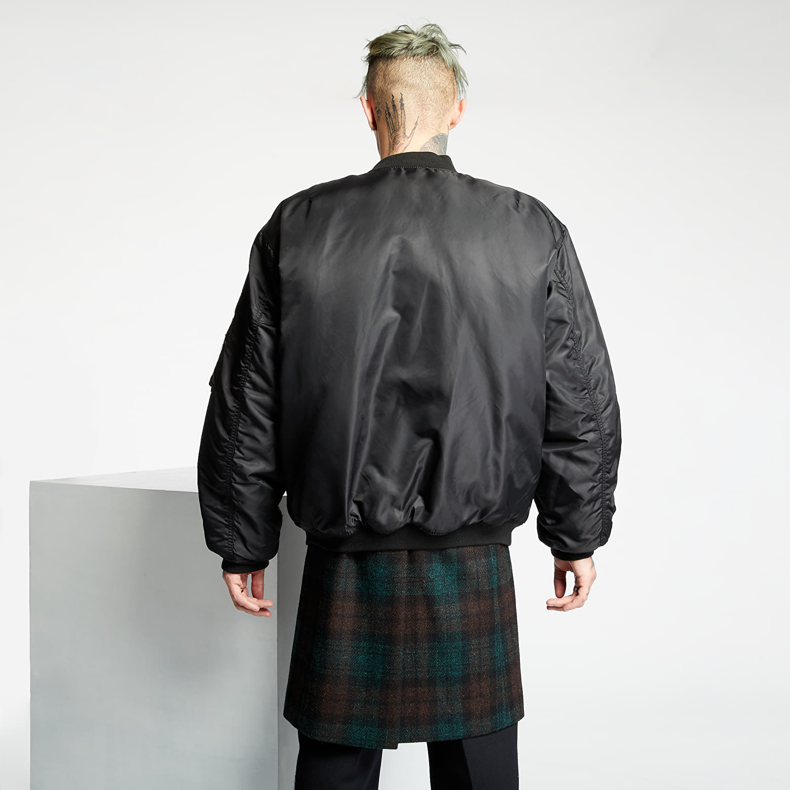 Jacken RAF SIMONS Bomber With Wool Elongation Black