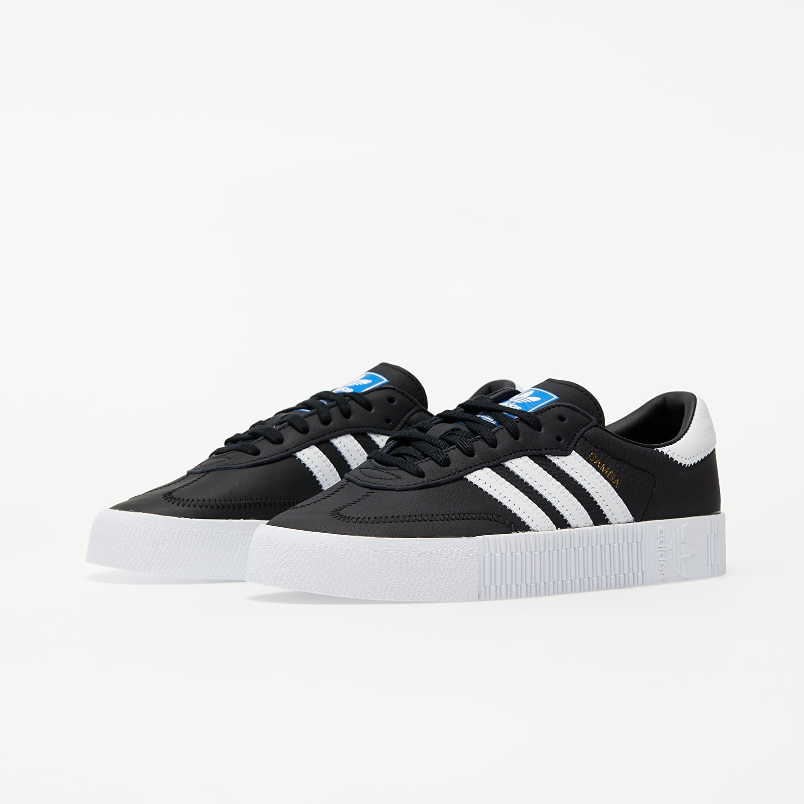 Adidas black sambarose trainers on sale