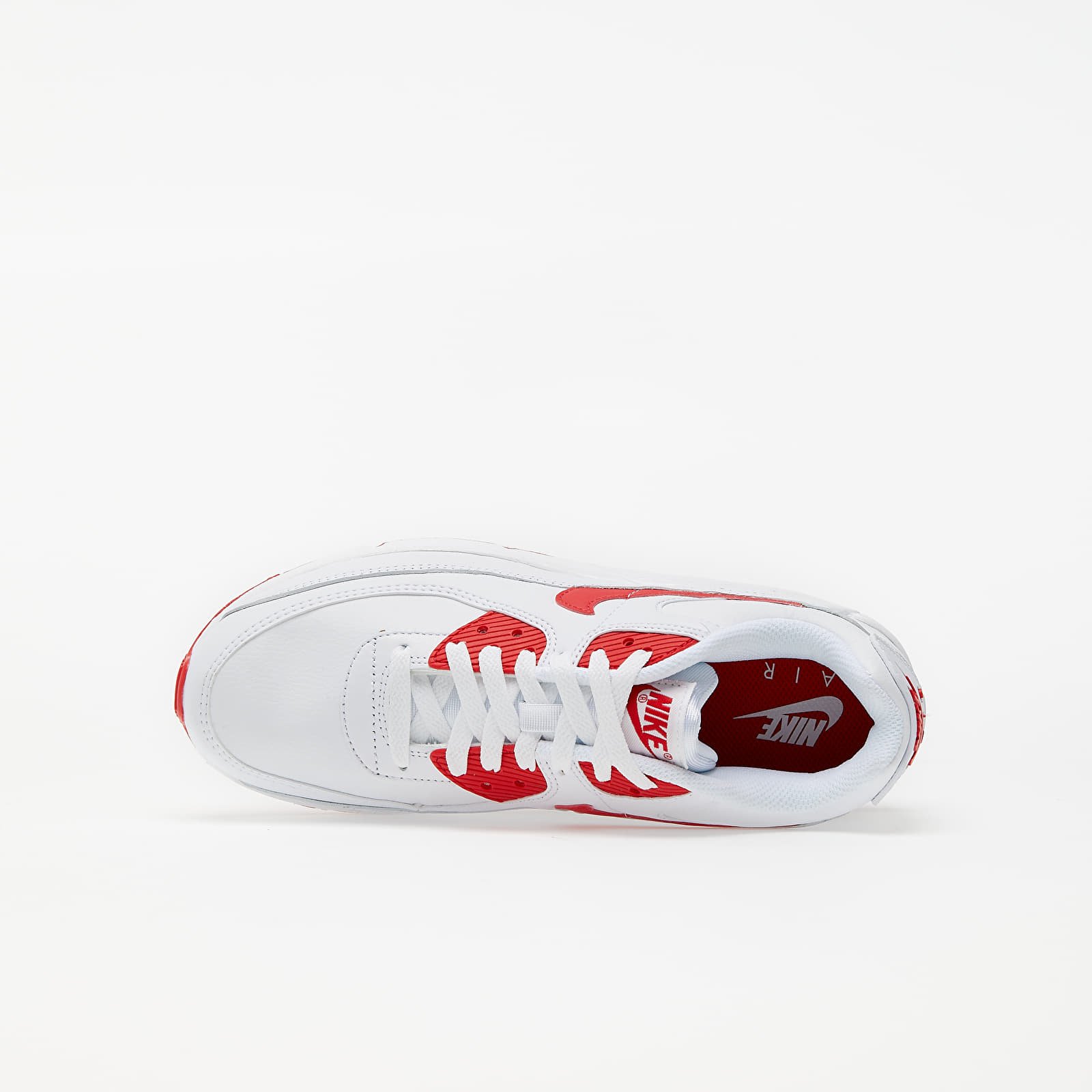 Detské tenisky a topánky Nike Air Max 90 Leather (GS) White/ Hyper Red-Black