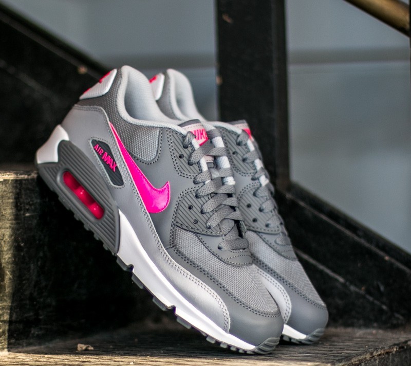 Buty dziecięce Nike Air Max 90 Mesh (GS) Cool Grey/ Hyper Pink-Wolf Grey-White