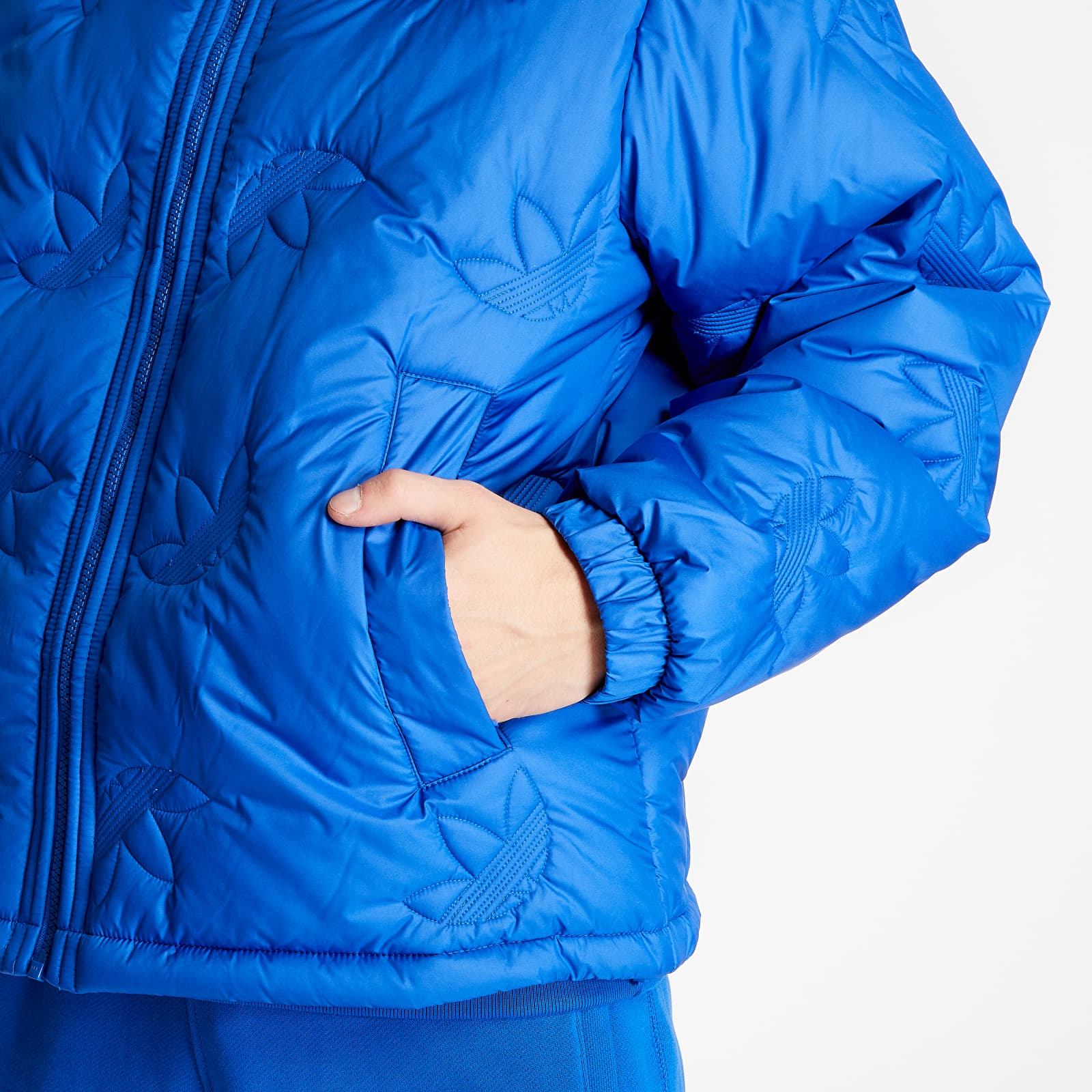 Giacche adidas Trefoil Rpt Puffer Jacket Power Blue