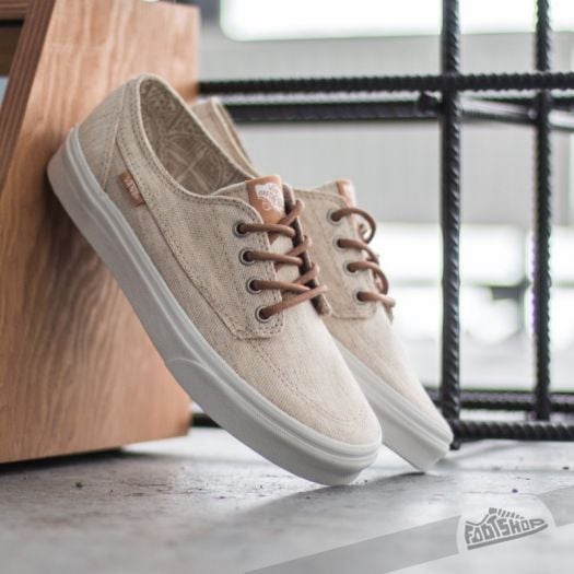 Women s shoes Vans Brigata Pacific Isle Natural Blanc De Blanc Footshop