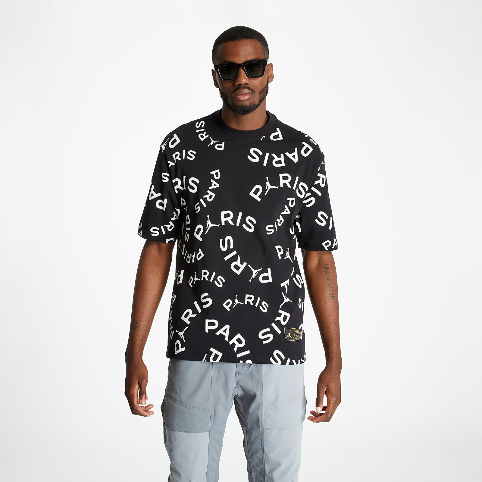 T-Shirts Jordan PSG Jock Tag Tee Black