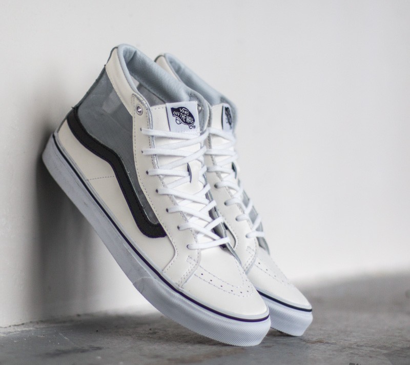 Vans Sk8 Hi Slim Cutout Mesh White Black