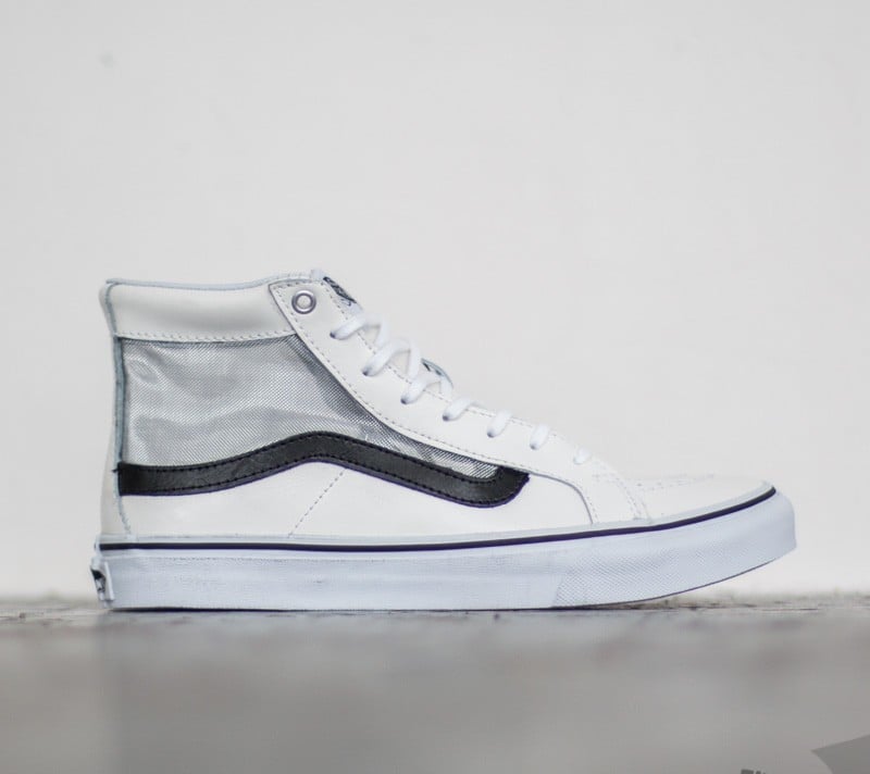 Damen Sneaker und Schuhe Vans Sk8-Hi Slim Cutout (Mesh) White/ Black