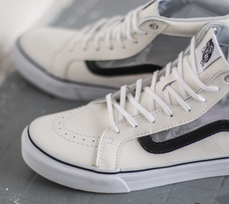Damen Sneaker und Schuhe Vans Sk8-Hi Slim Cutout (Mesh) White/ Black