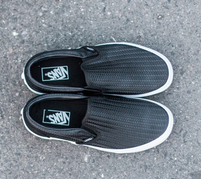 Women s shoes Vans Classic Slip On Embossed Weave Black True White