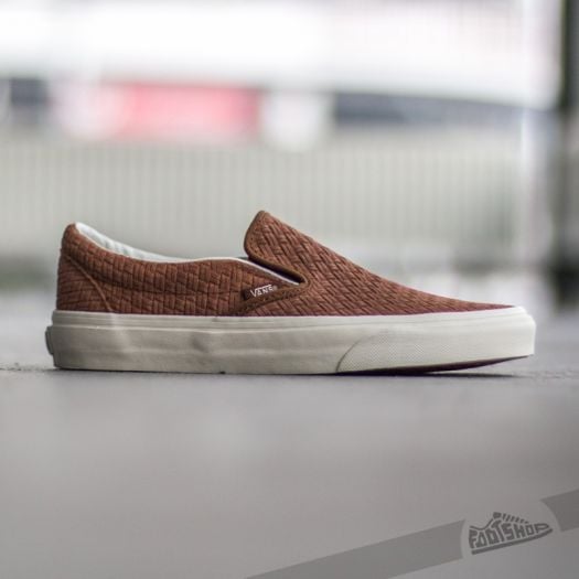 Men s shoes Vans Classic Slip On Braided Suede Dachshund Footshop