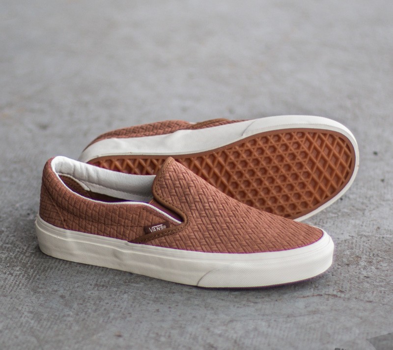 Vans braided 2025 suede slip on