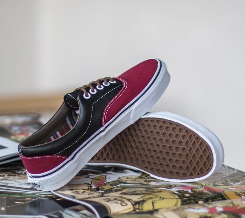 Vans era black plaid online
