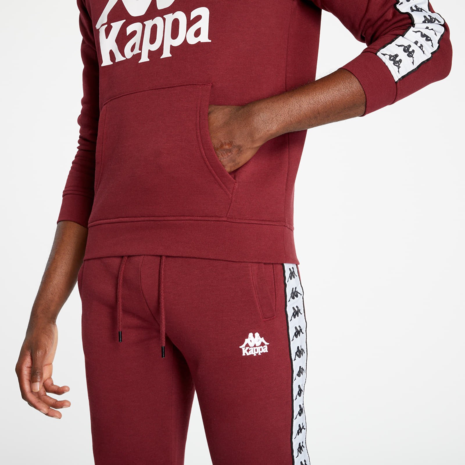 Kapucnis pulóverek és pulcsik Kappa Banda Hurtado Hoodie Red Dahlia/ White