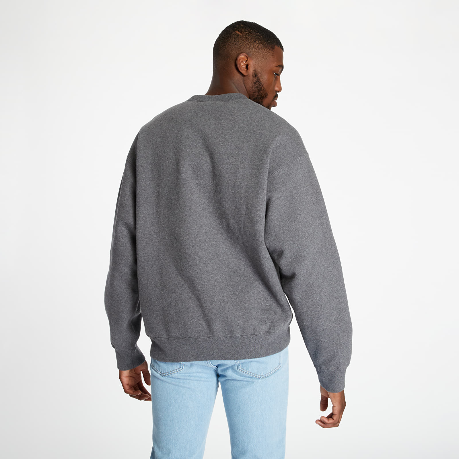 Džemperiai su gobtuvais ir džemperiai Nike NRG Washed Crew Charcoal Heathr/ White