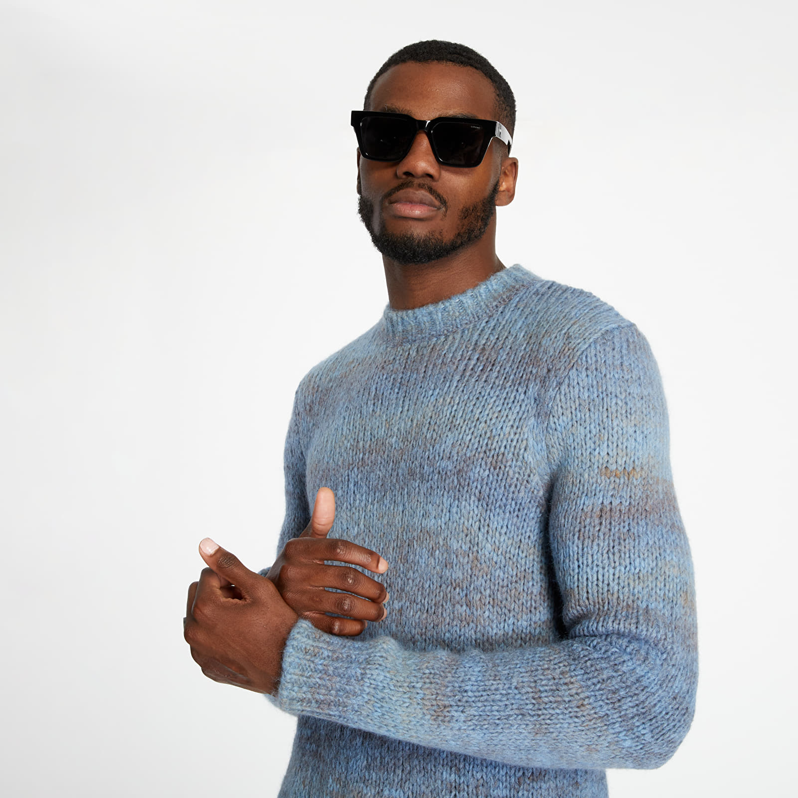 Sweaters A.P.C. Rudy Chunky Crew Knit Sweatshirt Blue