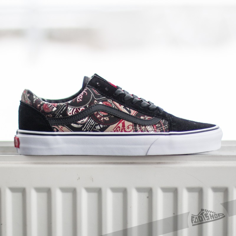 Men s shoes Vans Old Skool Labels Black Gold Footshop