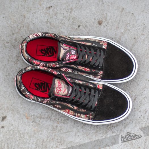 Red and gold top vans
