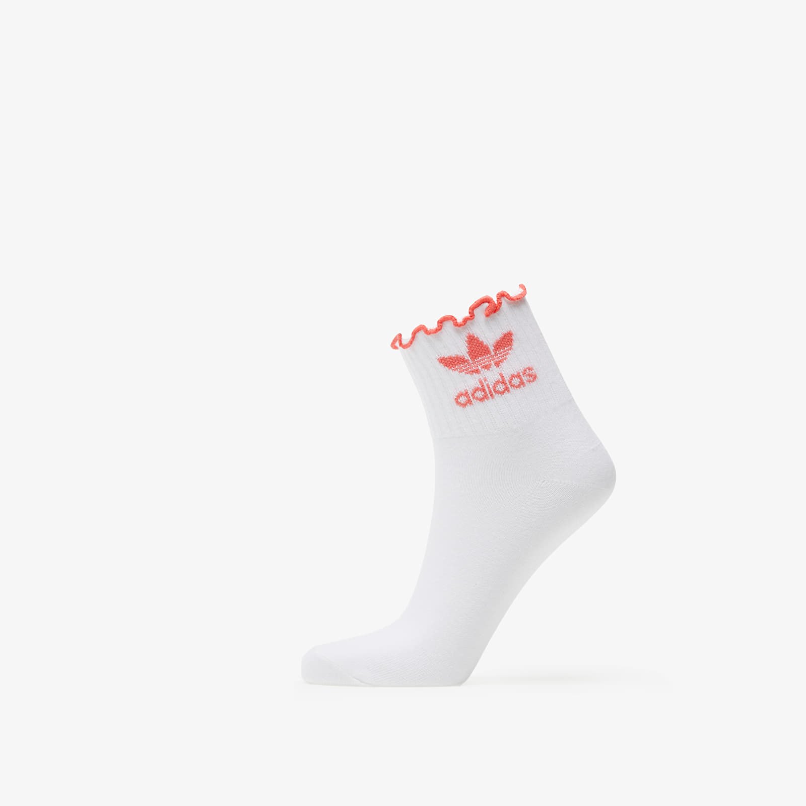 Ponožky adidas Ruffle 1-Pack Socks White/ Semi Flash Red