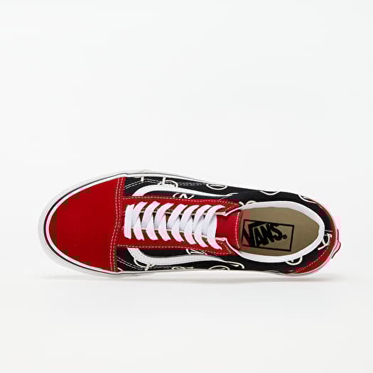 Vans old skool v red new arrivals