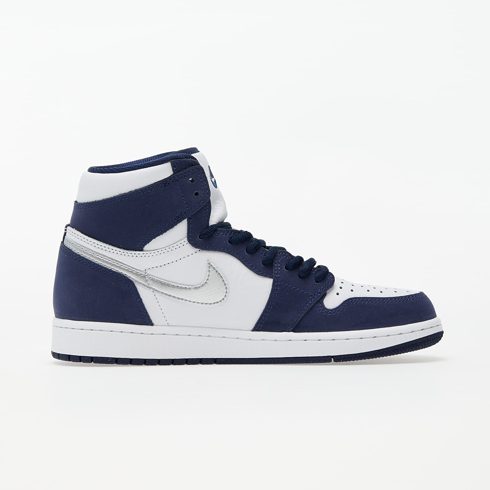 Zapatillas Hombre Air Jordan 1 High OG CO JP White/ Metallic Silver-Midnight Navy
