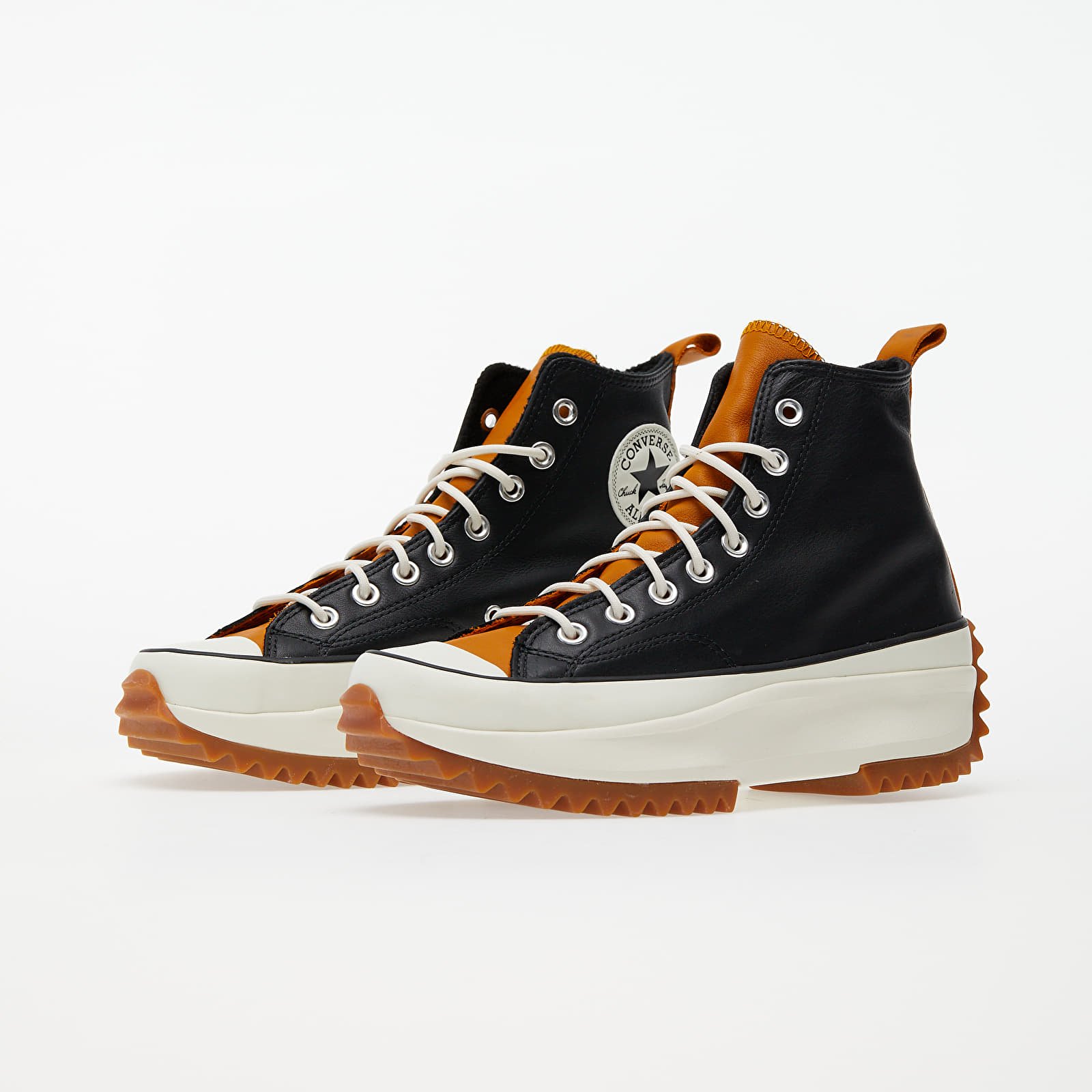 Women's shoes Converse Run Star Hike Hi Black/ Saffron Yellow/ Egret