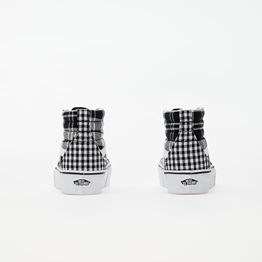 Vans womens sk8-hi platform hi-tops checkerboard black/white discount