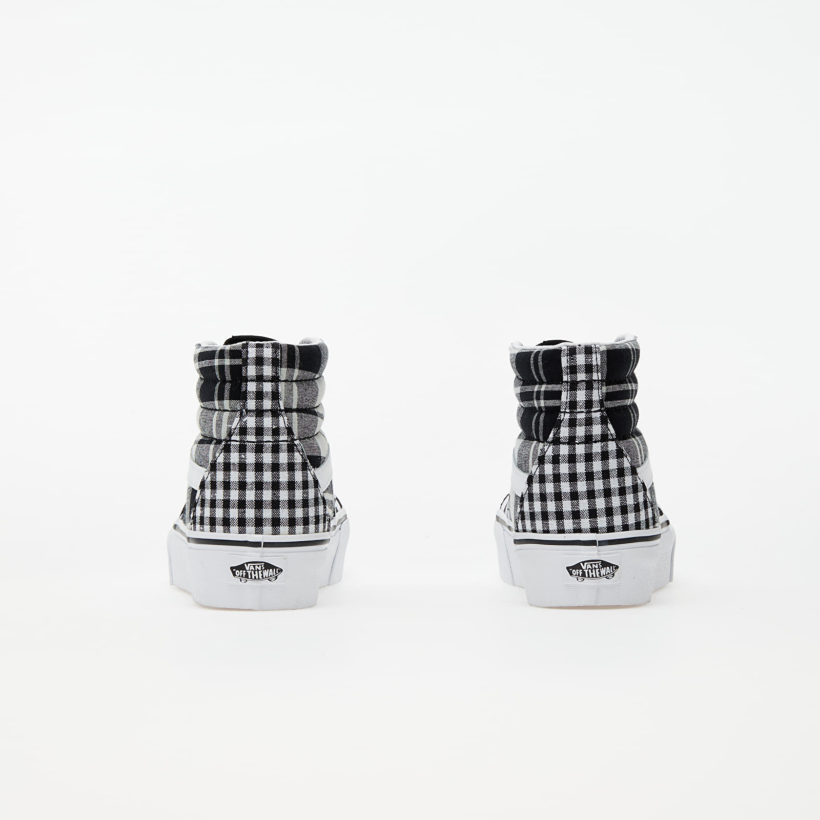 Men s shoes Vans SK8 Hi Platform 2 Plaid Checkerboard Black True White Footshop