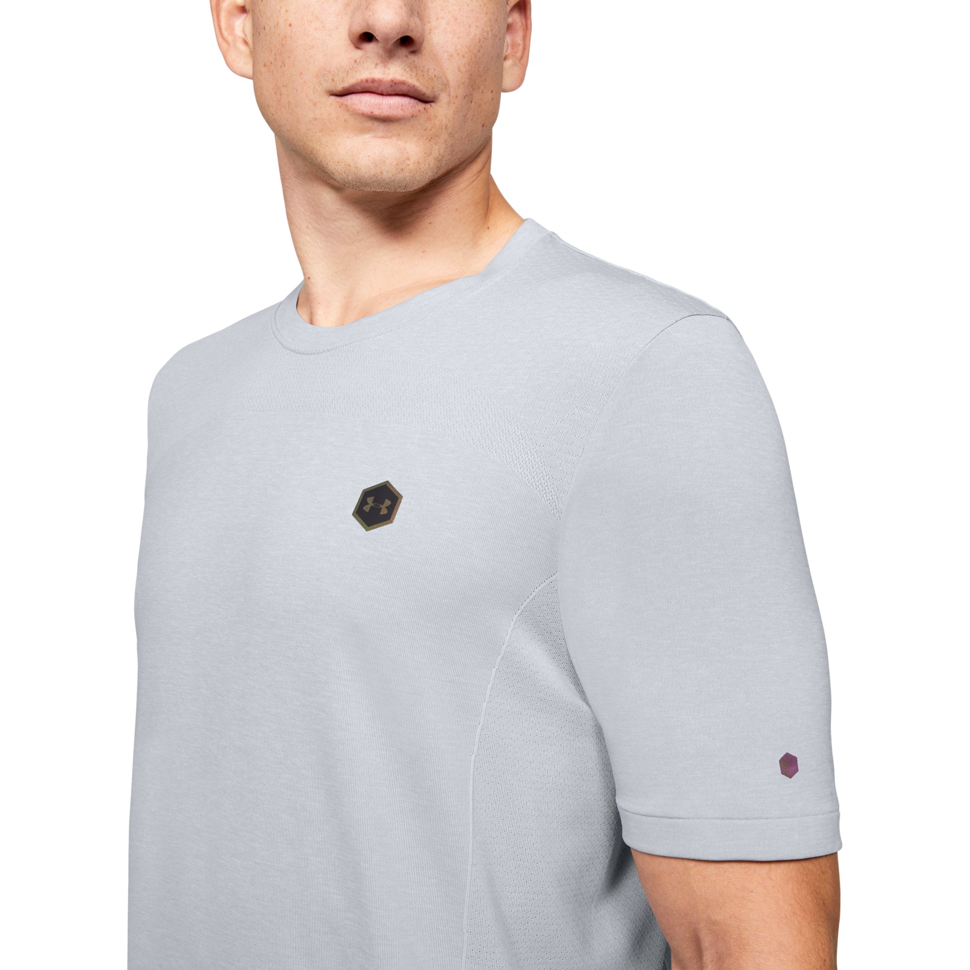 Μπλούζες Under Armour Rush SeamleSS Fitted SS Grey
