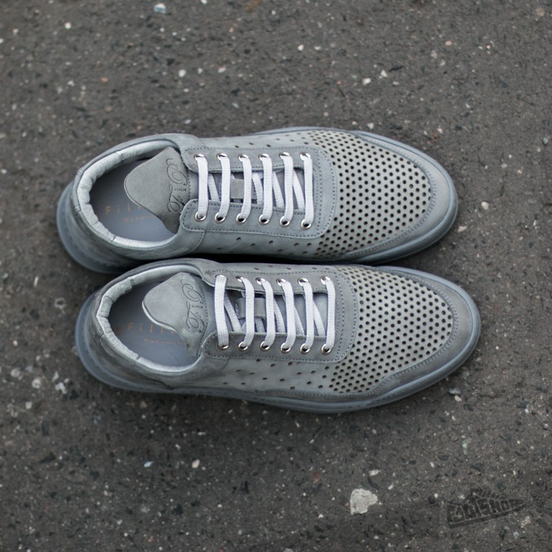 Men s shoes Filling Pieces Low Top Gradient Perforated Grey Footshop