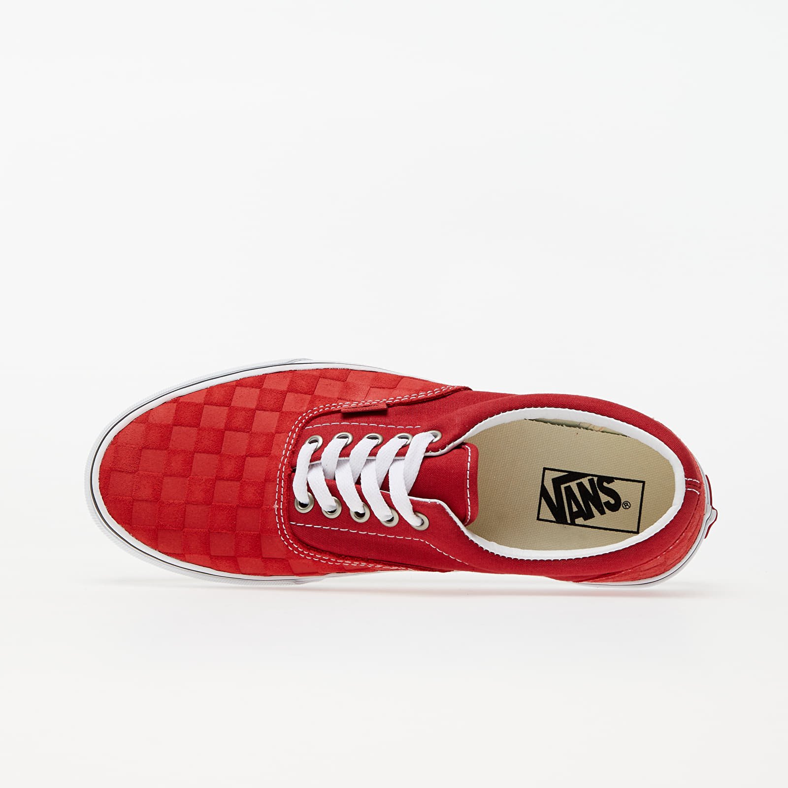 Men s shoes Vans Era Deboss Checkerboard Pompeian Red True White Footshop
