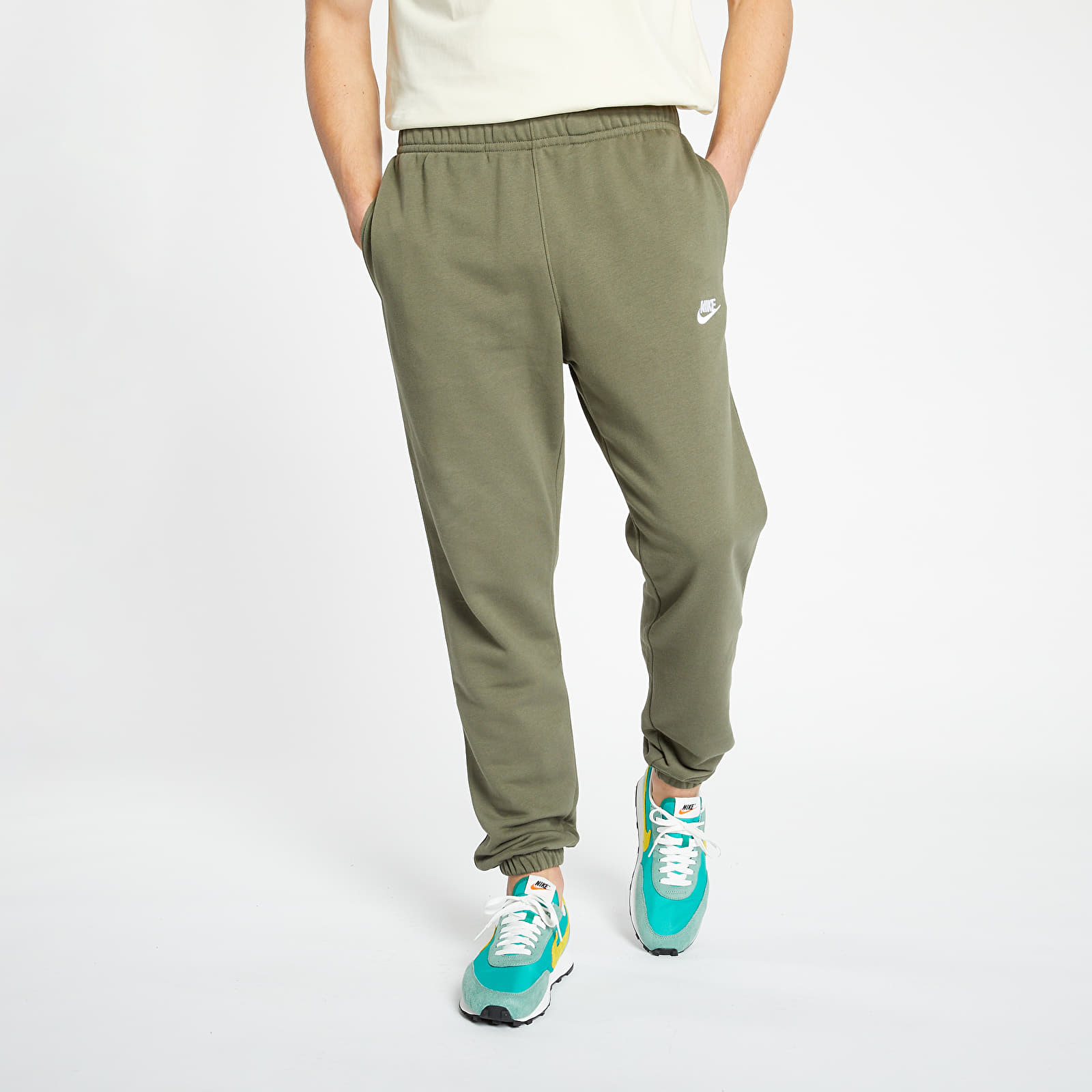 Traperice i hlače Nike Sportswear Club Fleece Pants Twilight Marsh/ Twilight Marsh/ White