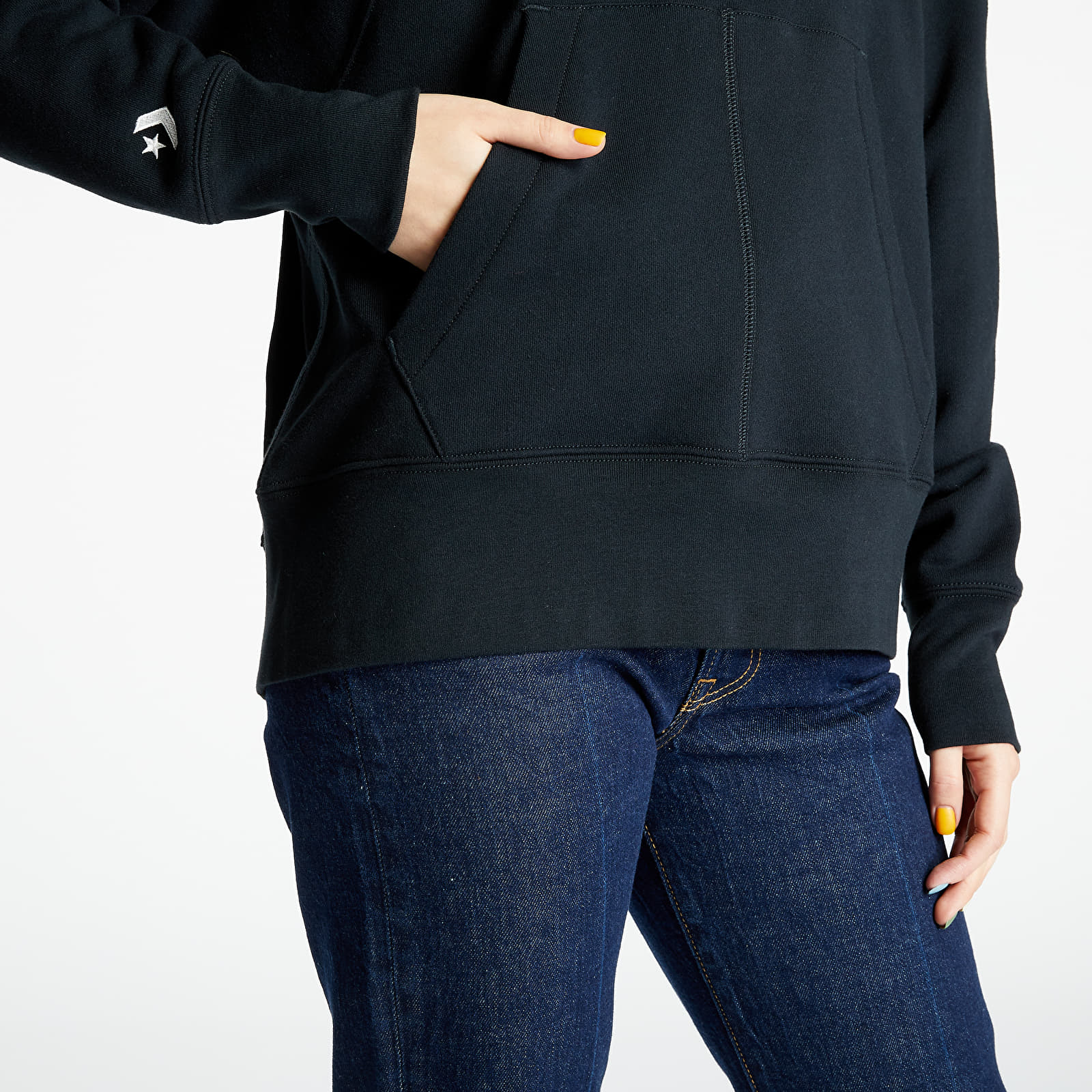 Kapucnis pulóverek és pulcsik Converse Shapes Triangle Pullover Hoodie Black
