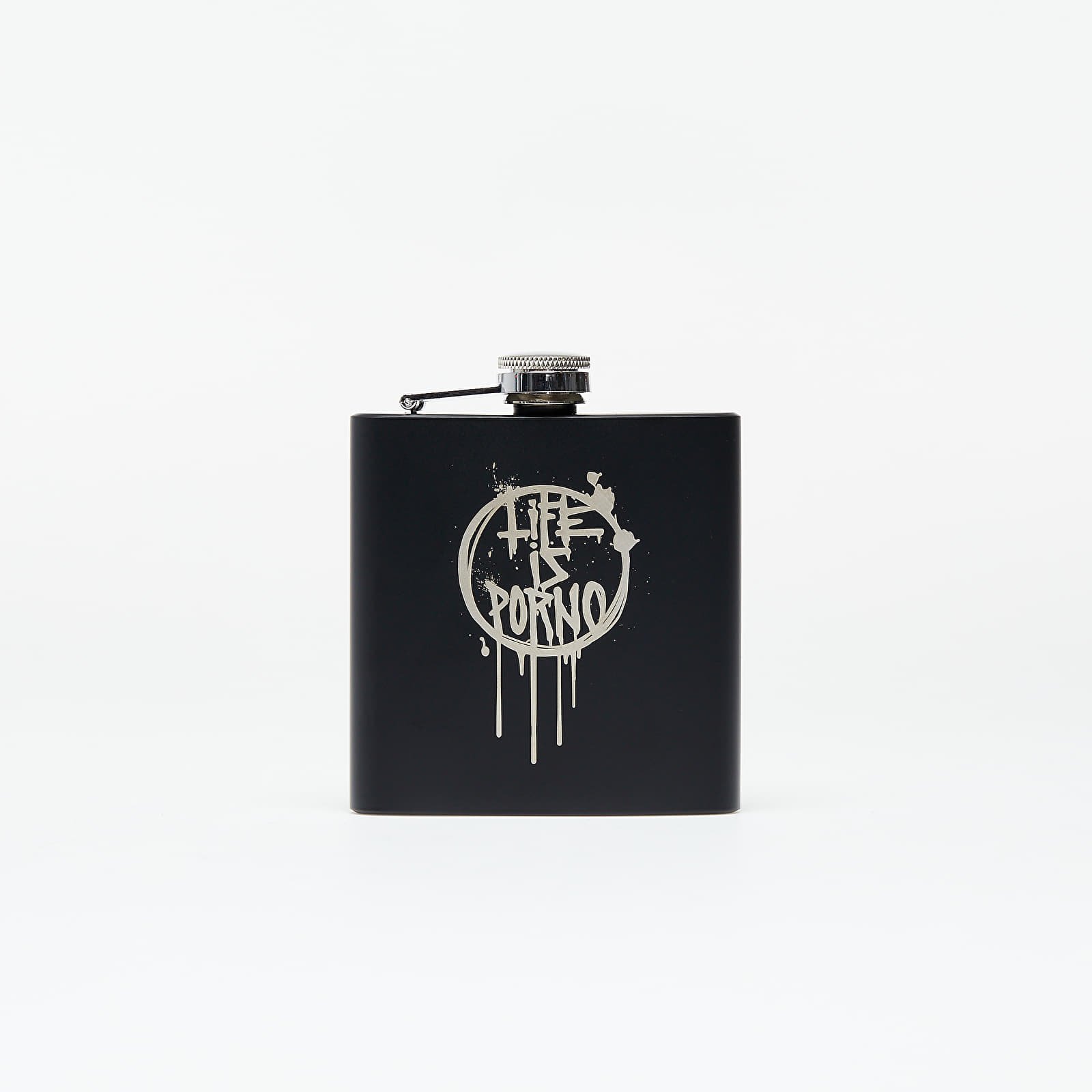 Inne LIFE IS PORNO Hip Flask Black