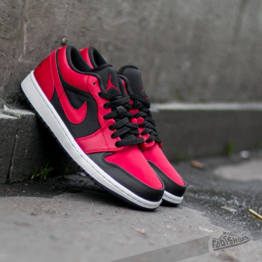 Air jordan 1 sale low black red