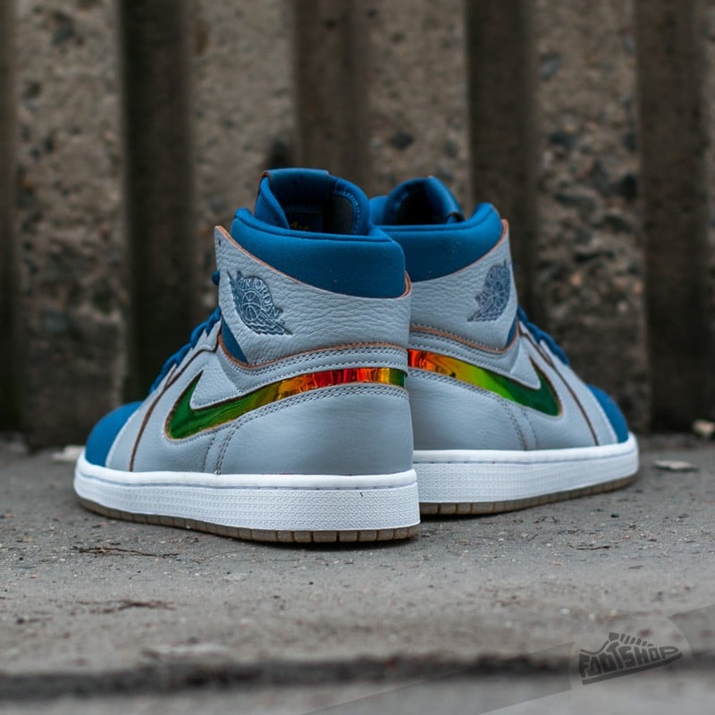 Scarpe uomo Air Jordan 1 Retro High Nouv Wolf Grey/Gold Leaf-French Blue-White