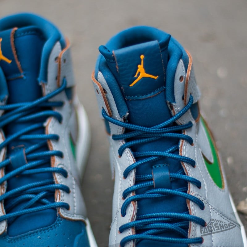 Scarpe uomo Air Jordan 1 Retro High Nouv Wolf Grey/Gold Leaf-French Blue-White