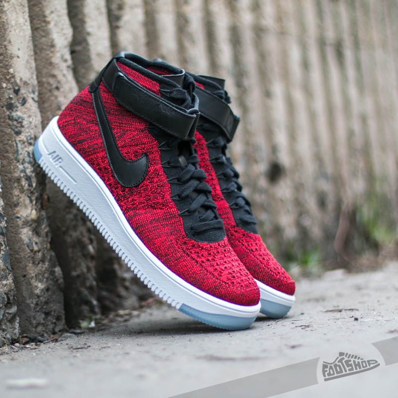 Nike Air Force 1 Ultra Flyknit Mid University Red/Black-TM Red-White