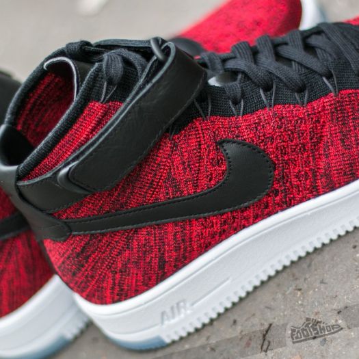 Men s shoes Nike Air Force 1 Ultra Flyknit Mid University Red Black TM Red White Footshop