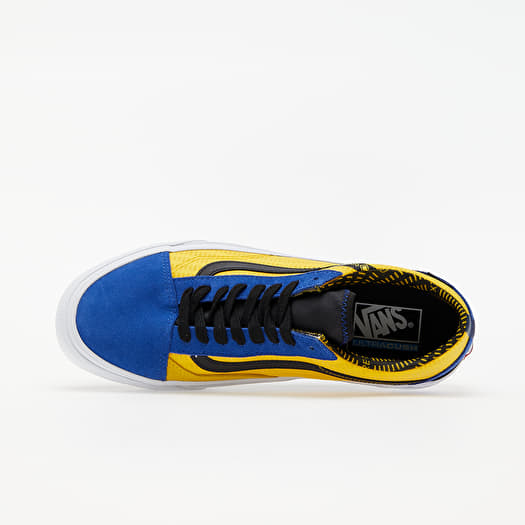 Blue and yellow old skool vans 2025