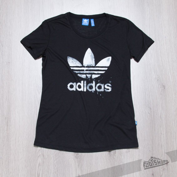 T-Shirts and shirts adidas Drip Trefoil Tee Black