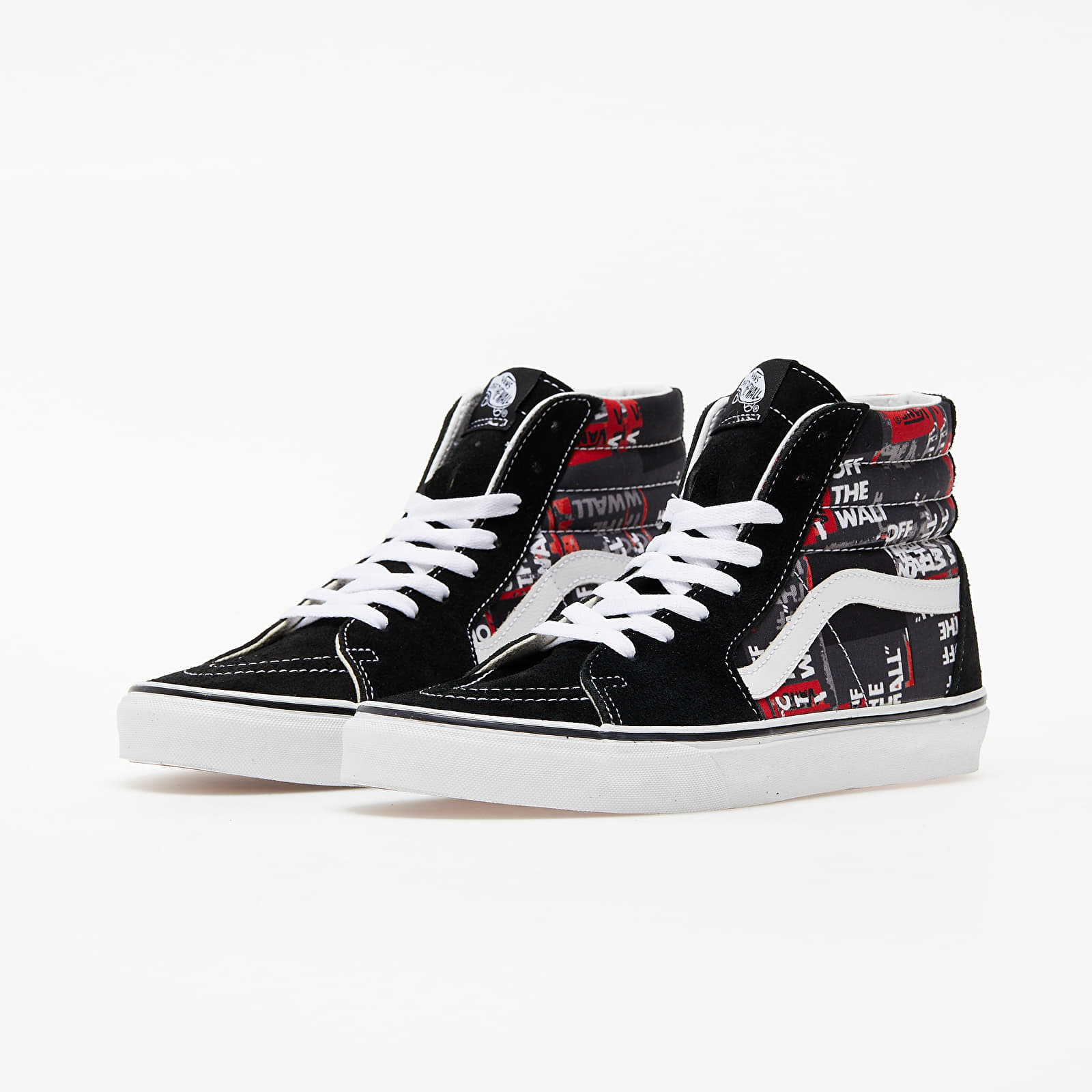 Vans sk8 hi black red cheap