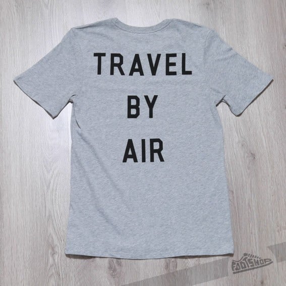 Marškinėliai ir marškinėliai Nike Travel By Air Tee Grey