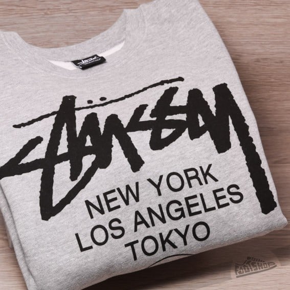 Sweatshirts Stüssy World Tour Crew Grey Heather | Footshop
