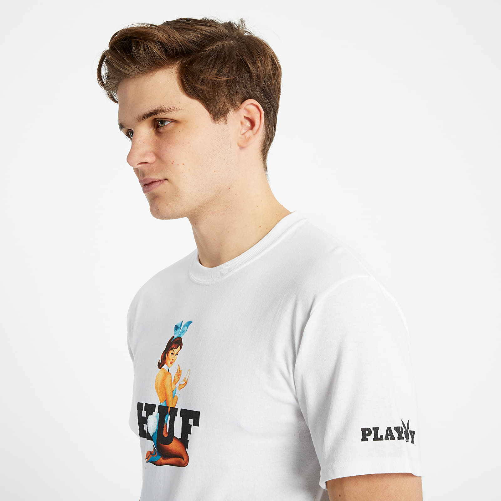 Tricouri  HUF x Playboy Bunny Logo S/S TEE White